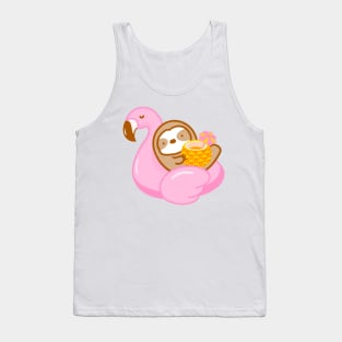 Cute Pineapple Drink Flamingo Float Sloth Tank Top